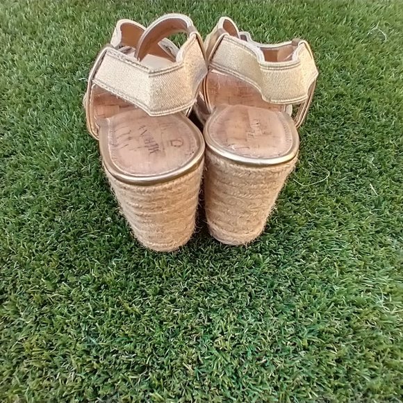 Merona Beige Khaki Strappy Wedges - Picture 5 of 8